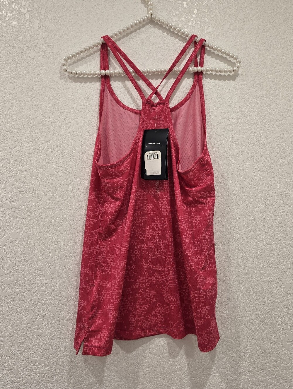 NWT ASICS athletic tank top deep fuchsia/ raspberry pink XS - Picture 2 of 6